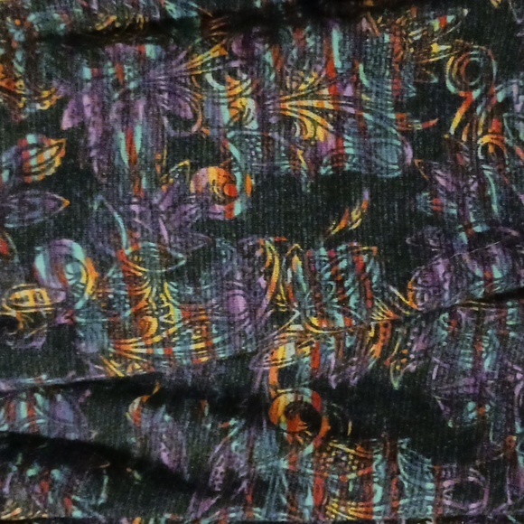 LulaRoe Madison Skirt Size 2X Black Purple Gold - Picture 3 of 6